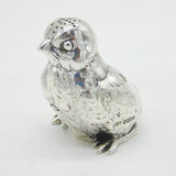 Victorian Sterling Silver Novelty Chick Pepper Shaker Antique 1900 London