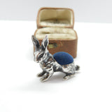 Sterling Silver Edwardian Style Bunny Rabbit Pin Cushion VIntage 1988 Birmingham