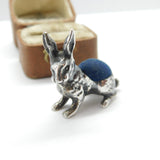 Sterling Silver Edwardian Style Bunny Rabbit Pin Cushion VIntage 1988 Birmingham