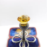 Edwardian Sterling Silver Scottish Thistle Hat Pin Stand 1905 Birmingham Antique