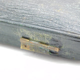 Edwardian Boxed Sterling Silver Blue Enamel Button Set Antique 1910 Birmingham