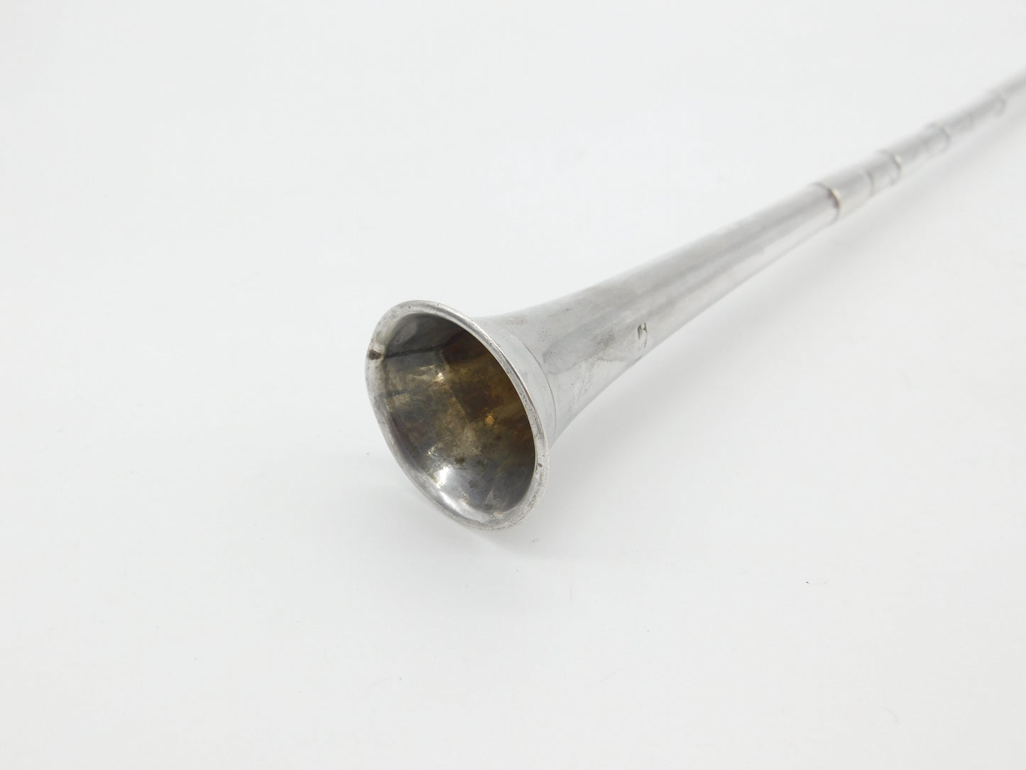 Edwardian Long Sterling Silver Hunting Horn Antique 1907 Chester