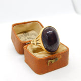 Georgian 18ct Gold Cabochon Cut Bohemian Garnet Signet Ring c1820 Antique