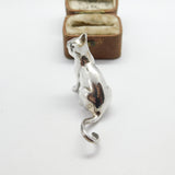 Saturno Sterling Silver Sitting Cat or Kitten Figurine Ornament Vintage c1990