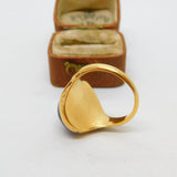 Georgian 18ct Gold Cabochon Cut Bohemian Garnet Signet Ring c1820 Antique