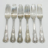George IV Irish Sterling Silver Kings Pattern Table Fork Set Antique 1825 Dublin