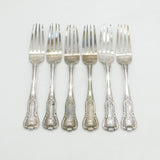 George IV Irish Sterling Silver Kings Pattern Table Fork Set Antique 1825 Dublin