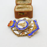 Sterling Silver Enamel Masonic Jewel Brooch Pin Antique 1938 London Art Deco