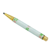 Victorian 9ct Gold & Guilloche Enamel Floral Propelling Pencil Antique