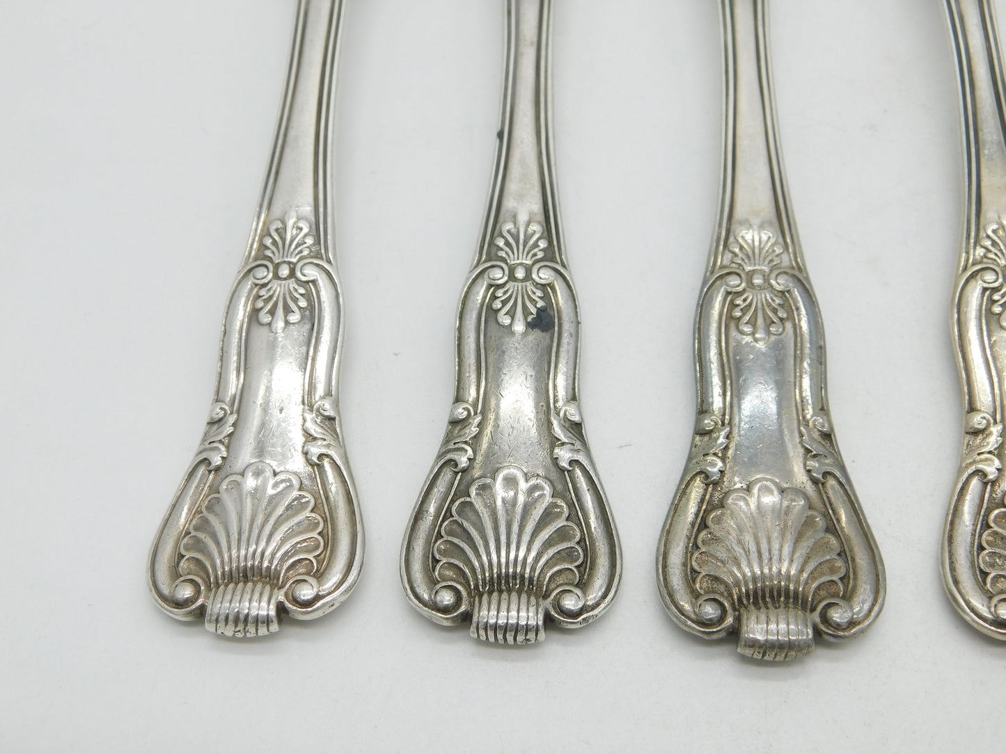 George IV Irish Sterling Silver Kings Pattern Table Fork Set Antique 1825 Dublin