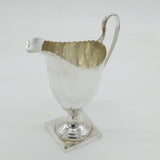 George III Sterling Silver Pedestal Pie Crust Edge Cream Jug Antique 1796 London