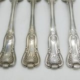George IV Irish Sterling Silver Kings Pattern Table Fork Set Antique 1825 Dublin