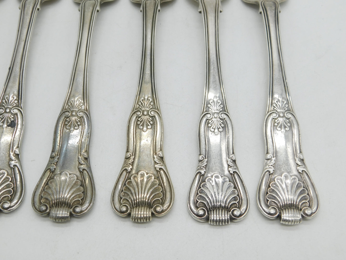 George IV Irish Sterling Silver Kings Pattern Table Fork Set Antique 1825 Dublin