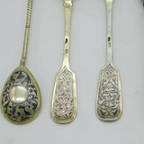 19th Century Imperial Russian .84 Silver Set of Graduating Cutlery Antique c1880 Moscow