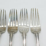 George IV Irish Sterling Silver Kings Pattern Table Fork Set Antique 1825 Dublin