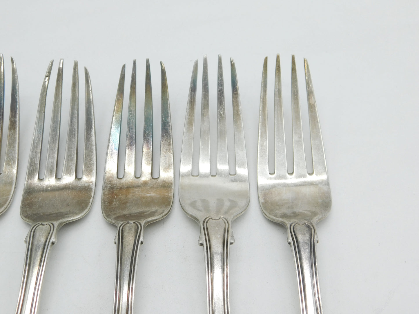 George IV Irish Sterling Silver Kings Pattern Table Fork Set Antique 1825 Dublin