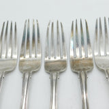George IV Irish Sterling Silver Kings Pattern Table Fork Set Antique 1825 Dublin