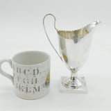 George III Sterling Silver Pedestal Pie Crust Edge Cream Jug Antique 1796 London