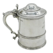 Victorian Sterling Silver Lidded Stein Pint Tankard Antique 1872 London Garrard's