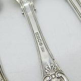 George IV Irish Sterling Silver Kings Pattern Table Fork Set Antique 1825 Dublin