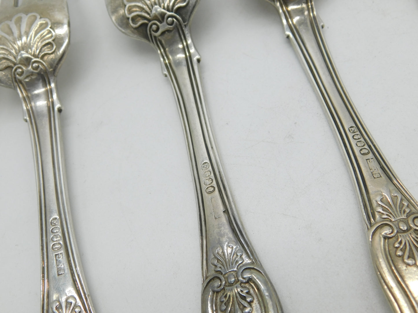 George IV Irish Sterling Silver Kings Pattern Table Fork Set Antique 1825 Dublin