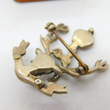 WWII-era Sterling Silver, Enamel & Paste Seaforth Highlanders Sweetheart Brooch