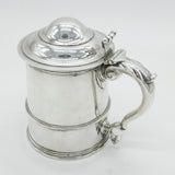 Victorian Sterling Silver Lidded Stein Pint Tankard Antique 1872 London Garrard's