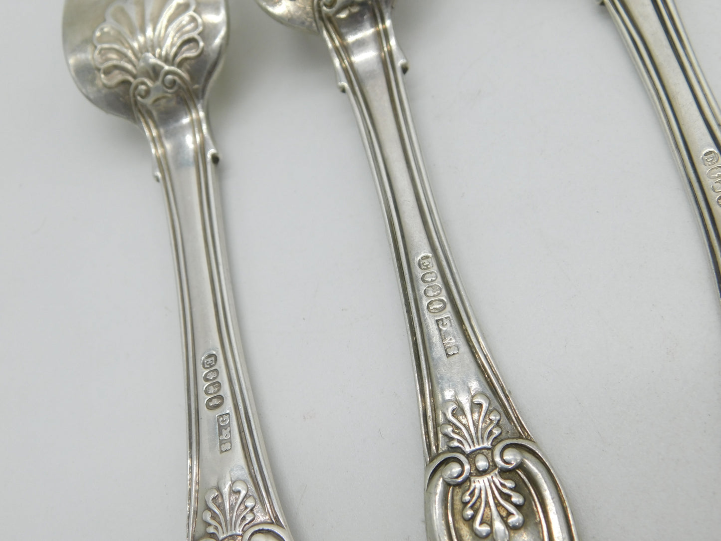 George IV Irish Sterling Silver Kings Pattern Table Fork Set Antique 1825 Dublin