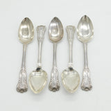 George IV Irish Sterling Silver Kings Pattern Table Spoon Set Antique 1825 Dublin