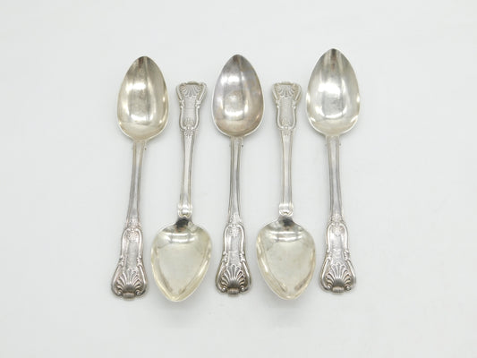 George IV Irish Sterling Silver Kings Pattern Table Spoon Set Antique 1825 Dublin