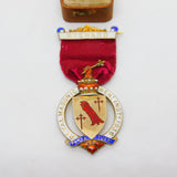 Sterling Silver Gilt Enamel Masonic Jewel Steward Medal 1936 Antique London