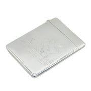 Victorian Sterling Silver Elf & Fairy Pattern Card Case Antique 1876 Birmingham