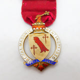 Sterling Silver Gilt Enamel Masonic Jewel Steward Medal 1936 Antique London