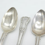 George IV Irish Sterling Silver Kings Pattern Table Spoon Set Antique 1825 Dublin