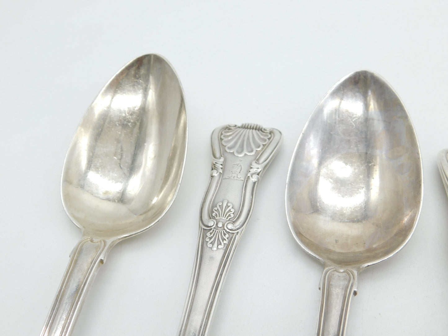 George IV Irish Sterling Silver Kings Pattern Table Spoon Set Antique 1825 Dublin