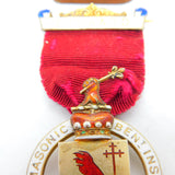 Sterling Silver Gilt Enamel Masonic Jewel Steward Medal 1936 Antique London