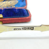 Imperial Russian Victorian Sterling Silver Gilt Sugar Tongs 1868 Moscow Viktor Savinkov