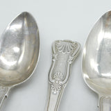 George IV Irish Sterling Silver Kings Pattern Table Spoon Set Antique 1825 Dublin