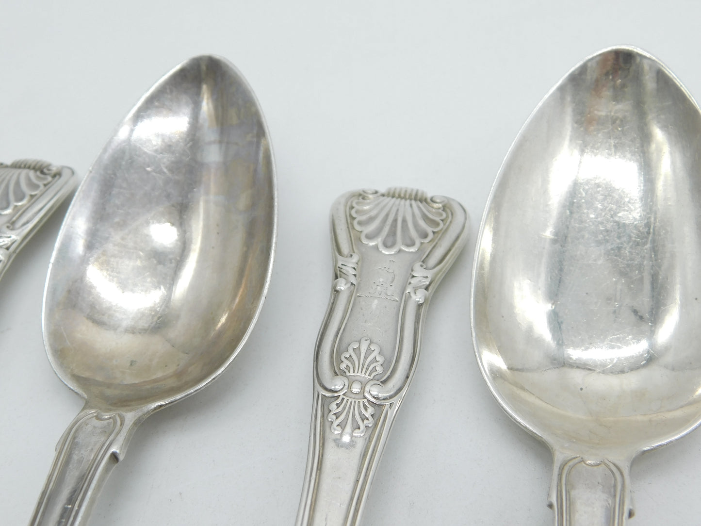 George IV Irish Sterling Silver Kings Pattern Table Spoon Set Antique 1825 Dublin