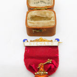 Sterling Silver Gilt Enamel Masonic Jewel Steward Medal 1936 Antique London