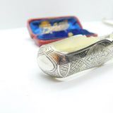 Imperial Russian Victorian Sterling Silver Gilt Sugar Tongs 1868 Moscow Viktor Savinkov