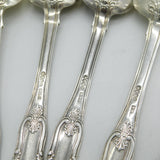 George IV Irish Sterling Silver Kings Pattern Table Spoon Set Antique 1825 Dublin