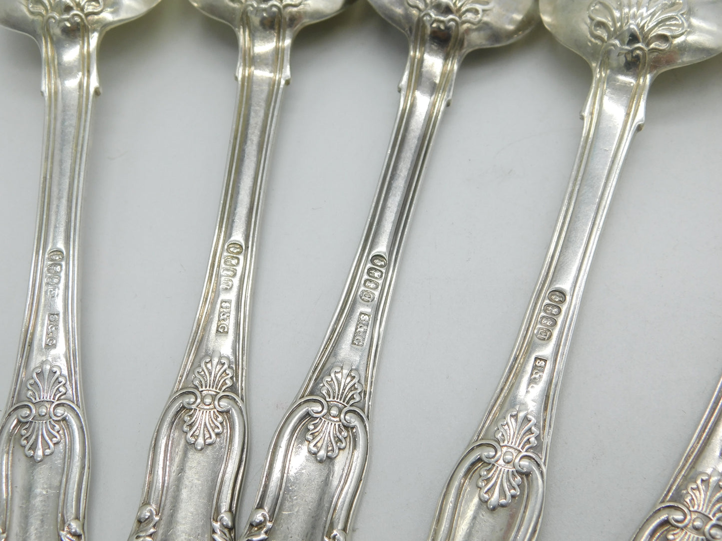 George IV Irish Sterling Silver Kings Pattern Table Spoon Set Antique 1825 Dublin