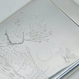 Victorian Sterling Silver Elf & Fairy Pattern Card Case Antique 1876 Birmingham