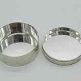 Ravissant Sterling Silver Red Enamel Stylised Figure Trinket Box Vintage