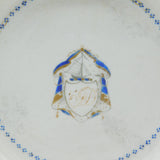 Early Ceramic Hand Painted Dish with Duncan Family Armorial Crest c1760 Georgian