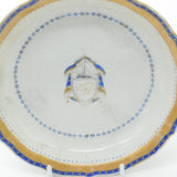 Early Ceramic Hand Painted Dish with Duncan Family Armorial Crest c1760 Georgian