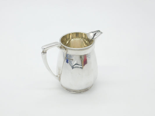 Mappin & Webb Sterling Silver Fluted Cream Jug Antique 1931 Sheffield Art Deco