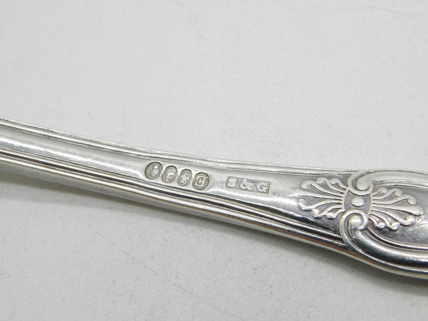 George IV Irish Sterling Silver Kings Pattern Crested Ladle Antique 1825 Dublin