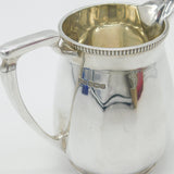 Mappin & Webb Sterling Silver Fluted Cream Jug Antique 1931 Sheffield Art Deco